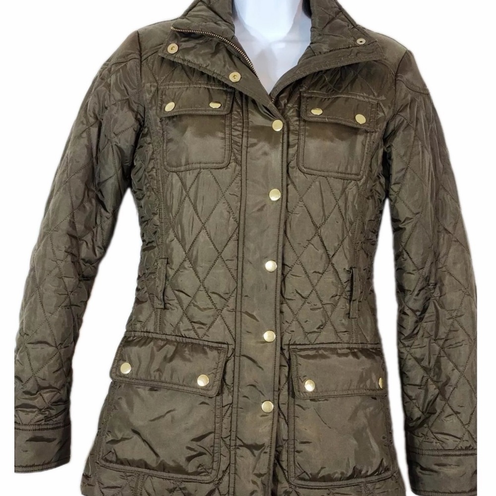 Banana Republic Quilted Utility Jacket - Olive Green
